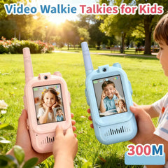Video Walkie Talkies for Kids Handheld 2 Pack Rechargeable Video Intercom Kids Walkies Talkies for Boys Girls Ages 3-12