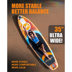SUB Waterproof Inflatable Paddle Board 11'6''X34''X6''Adult Standing Style Aquatic Fishing with Accessories SUP Сапборд
