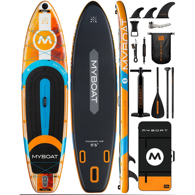 SUB Waterproof Inflatable Paddle Board 11'6''X34''X6''Adult Standing Style Aquatic Fishing with Accessories SUP Сапборд