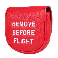 Golf Headcover Center Shaft Mid Mallet Putter Heel Shafted Cover with Magnetic Closure Golf DF3 Putter Cover