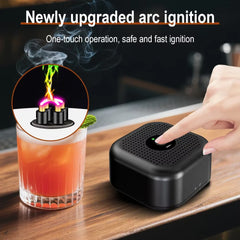 Electric Whiskey Smoker Kit , Rechargeable Cocktail Smoker Kit Built in Lighter, No Butane Needed, Drink Smoker Kit Gift for Men