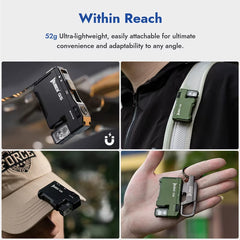 G5 EDC Flashlight 400Lumens Portable Pocket Mini Light Waterproof Torch 180° Rotating Head with Magnetic Tail for Outdoor