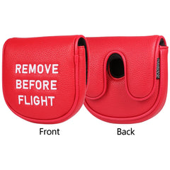 Golf Headcover Center Shaft Mid Mallet Putter Heel Shafted Cover with Magnetic Closure Golf DF3 Putter Cover