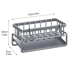 Sink Drain Rack Sponge Holder Sink Faucet Storage Soap Drainer Towel Rack Shelf Organizer Kitchen Accessories
