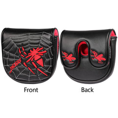 Golf Headcover Center Shaft Mid Mallet Putter Heel Shafted Cover with Magnetic Closure Golf DF3 Putter Cover