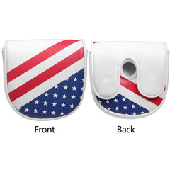 Golf Headcover Center Shaft Mid Mallet Putter Heel Shafted Cover with Magnetic Closure Golf DF3 Putter Cover