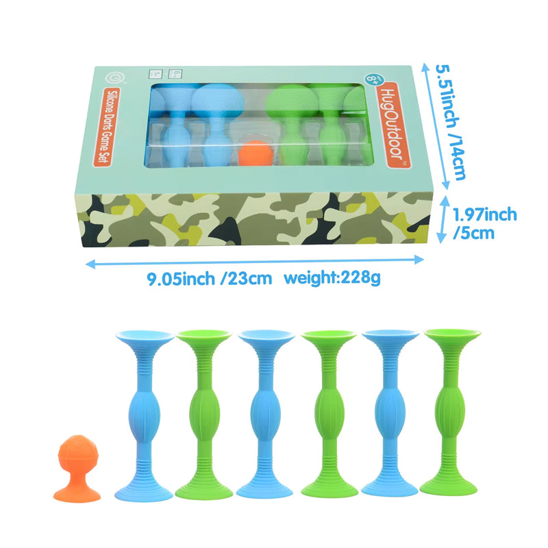 Soft Sticky Suction Dart Fidget Toys Home Interactive Game Pop Silicone Darts Flights Decompression Toy Kids Throwing Toys Party