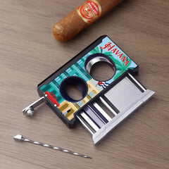 Cuban Cigar V-Cutter Stainless Steel Sharp Blade Multi-Function Scissors Cigar Punch through Needle Cigar Accessories
