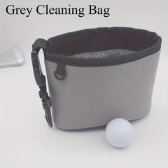 Golf Club Cleaning Bag Wear Resist Equipment Cleaning Pouch Golf Ball Organizer Pocket Golf Club Bag Accessories