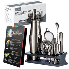 25 Pieces Mixology Bartender Kit with Cocktail Shaker & Japanese Jigger - Cocktail & Alcohol Mixer Shaker Set - Barware