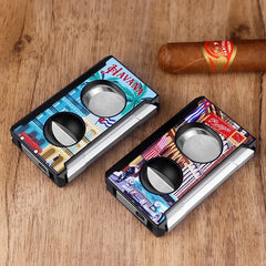 Cuban Cigar V-Cutter Stainless Steel Sharp Blade Multi-Function Scissors Cigar Punch through Needle Cigar Accessories