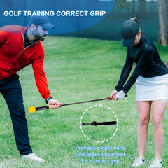 Golf Swing Trainer Aid - Golf Training Aid with Golf Grip Trainer Golf Training Equipment Power Flex Golf Swing Training Aid for Strength,Balance, and Tempo Golf Swing Speed Trainer