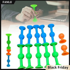 Soft Sticky Suction Dart Fidget Toys Home Interactive Game Pop Silicone Darts Flights Decompression Toy Kids Throwing Toys Party