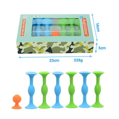 Soft Sticky Suction Dart Fidget Toys Home Interactive Game Pop Silicone Darts Flights Decompression Toy Kids Throwing Toys Party