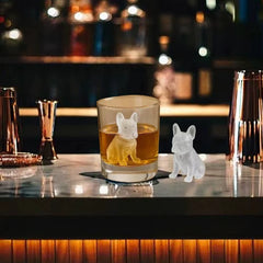 Whiskey Ice Mold Plastic Novelty French Bulldog Ice Mold 9-Grids Easy Release Food-Grade Drink Iceblock Maker Reusable Whiskey