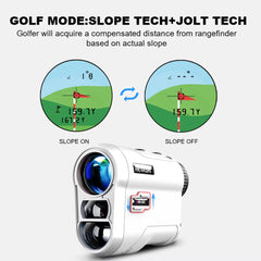 Golf Laser Rangefinder 600M Telescope with Flag-Lock Slope Pin Distance Meter for 1000M Camouflage Hunting Monocular