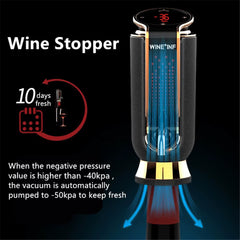 Automatic Electric Wine Decanter Set Fresh-Keeping 10 Days USB Charging Quick Wine Aerator Adjustable Dispenser Auto Corkscrew