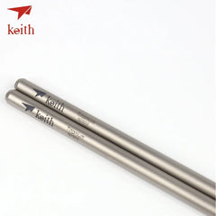 Titanium round Chopsticks Food Sticks Outdoor Travel Tableware for Camping Picnic Hiking Chinese Light Chopsticks Ti5620
