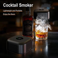 Electric Whiskey Smoker Kit , Rechargeable Cocktail Smoker Kit Built in Lighter, No Butane Needed, Drink Smoker Kit Gift for Men