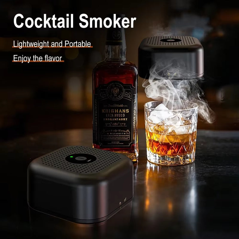 Electric Whiskey Smoker Kit , Rechargeable Cocktail Smoker Kit Built in Lighter, No Butane Needed, Drink Smoker Kit Gift for Men