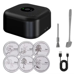 Electric Whiskey Smoker Kit , Rechargeable Cocktail Smoker Kit Built in Lighter, No Butane Needed, Drink Smoker Kit Gift for Men