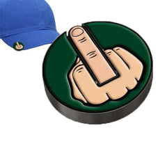 Accessories Funny Middle Finger Golf Ball Marker Metal Removable Golf Hat Clip Golf Caps Clips Golfer