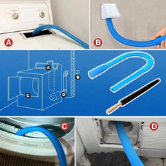 1Set Drying Machine Exhaust Cleaner Hose Kit Dryer Lint Brush and Vacuum Hose for Most Cleaner Cleaning Tools for Clogged Ducts