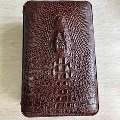 Cigar Case 4- Cigars Tubes Leather Travel Portable Humidor with Cedar Wood Lined with Stainless Steel Cigars Cutter