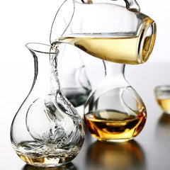Lead Free Crystal Glass Ice Wine Container,Japanese Sake Pot,Whiskey Decanter,Creative Wine Dispenser,High-End Bar Wine Utensils