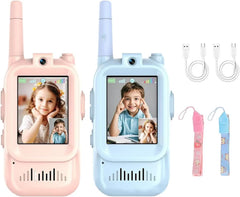 Video Walkie Talkies for Kids Handheld 2 Pack Rechargeable Video Intercom Kids Walkies Talkies for Boys Girls Ages 3-12