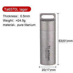 Titanium Mini EDC Tools Portable Sealed Medicine Bottle Home Outdoor Pill Box Waterproof Titanium Pill Container