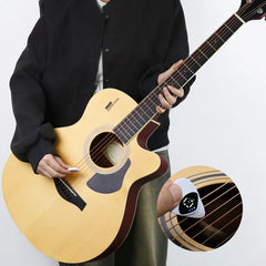 Portable Guitar Pick & Tuner Combo, 2-In-1 Functionality with Guitar Pick, Folk Guitar & Ukulele Tuner, 12-Tone Equal Temperamen