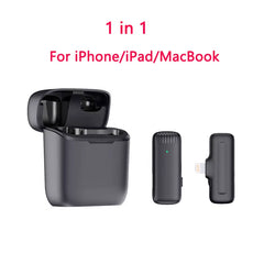 Wireless Lavalier Microphone Charging Case Mic Portable Audio Video Recording for Iphone Android Camera Notebook Live Gaming Mic