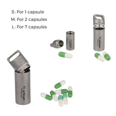 Titanium Mini EDC Tools Portable Sealed Medicine Bottle Home Outdoor Pill Box Waterproof Titanium Pill Container