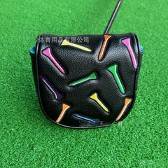 Golf Headcover Center Shaft Mid Mallet Putter Heel Shafted Cover with Magnetic Closure Golf DF3 Putter Cover