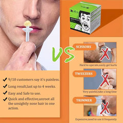 Wax Beanportable Painless Nose Wax Kit for Men & Women Nose Hair Removal Wax Set Paper-Free Nose Hair Wax Beans Cleaning Wax Kit