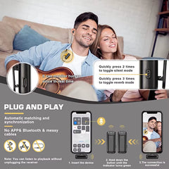 Wireless Lavalier Microphone Charging Case Mic Portable Audio Video Recording for Iphone Android Camera Notebook Live Gaming Mic