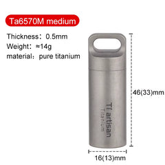 Titanium Mini EDC Tools Portable Sealed Medicine Bottle Home Outdoor Pill Box Waterproof Titanium Pill Container