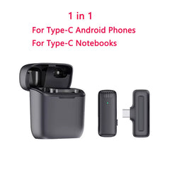 Wireless Lavalier Microphone Charging Case Mic Portable Audio Video Recording for Iphone Android Camera Notebook Live Gaming Mic