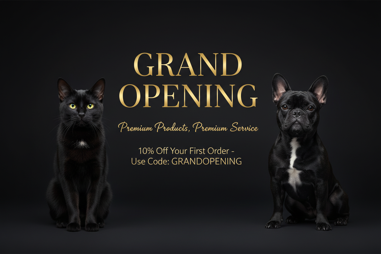Grand Opening Banner - Realistic Cat & Dog